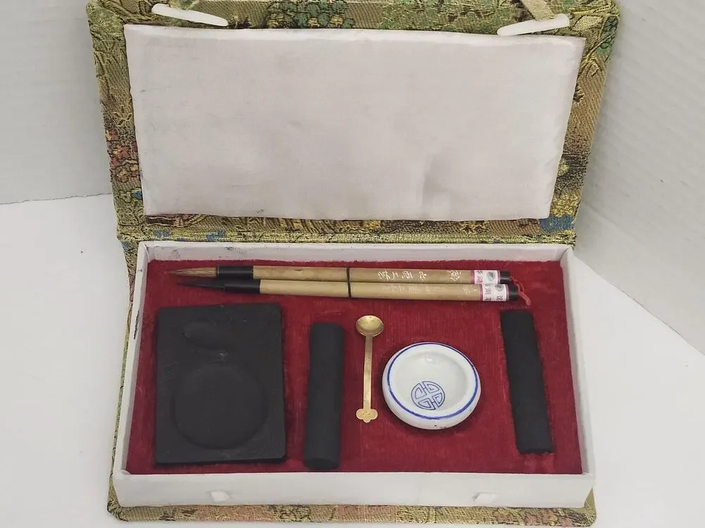 Vintage Four Treasures of the Study Chinese Calligraphy and Painting Boxed Set